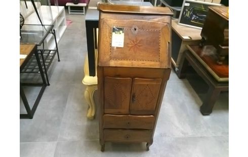 SECRETAIRE EN PENTE MARQUETE ANCIEN