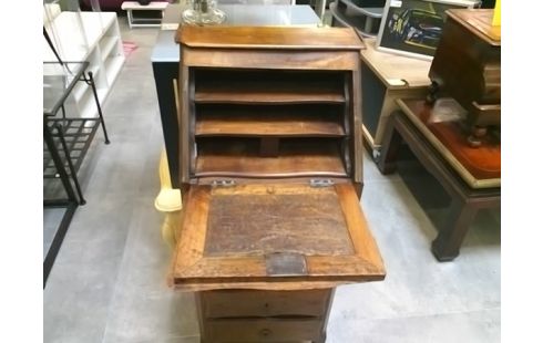 SECRETAIRE EN PENTE MARQUETE ANCIEN