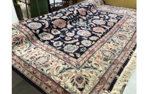 TAPIS LAINE TGM TONS BLEU ROSE