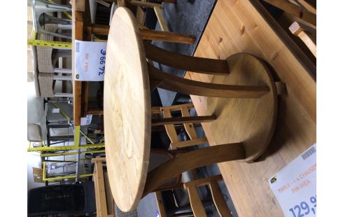 TABLE DE SALON RONDE CHÊNE EN ETAT