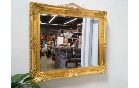 VASQUE SUR PIED DORE + MIROIR DORE DE STYLE