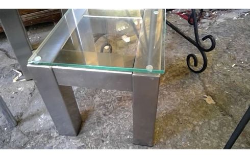 PORTE PLANTE DESIGN  METAL BROSSE