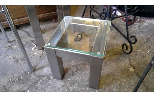 PORTE PLANTE DESIGN  METAL BROSSE