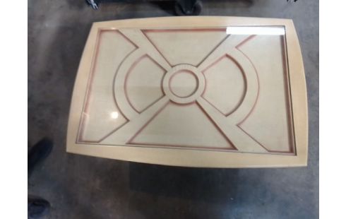 TABLE BASSE STYLISEE CHENE MASSIF