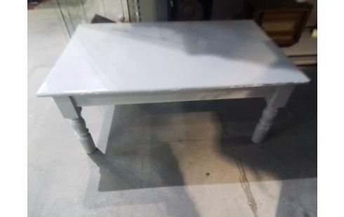 TABLE BASSE GRISE REPEINTE