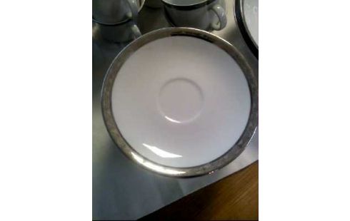 PORZELLANSERVICE 74-T. <JAEGER&CO> PLATINRAND