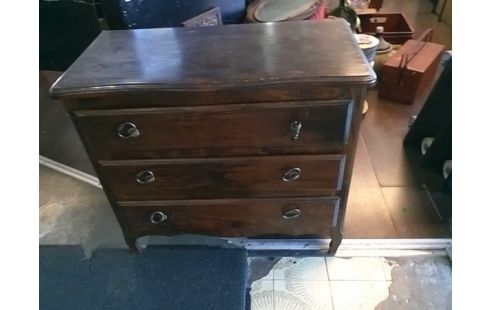 COMMODE 3 TIROIRS BOIS RUSTIQUE