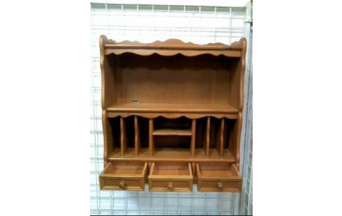 HÄNGEREGAL HOLZ MASSIV 3-EB. 3-SCHUBL.