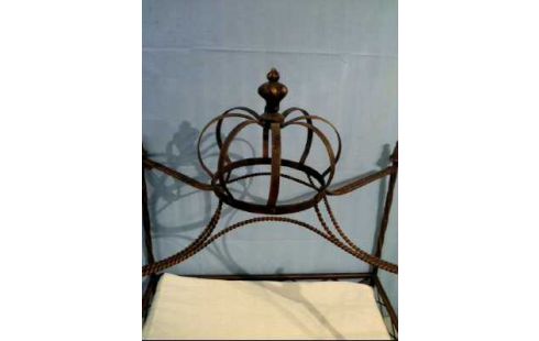 HUNDBETT +MATRATZE EISEN KRONE ANTIK