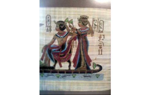 BILD I.R. ÄGYPTISCH 2-PERSONEN AUF FLOß