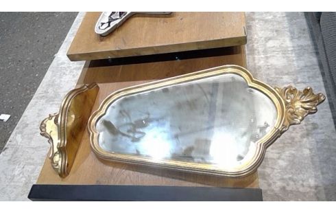 MIROIR DORE  + SUPPORT