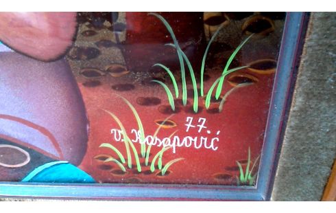 PEINTURE DESSUS GLACE DEDICACE