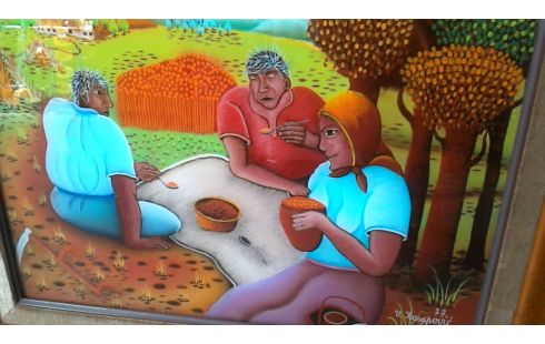 PEINTURE DESSUS GLACE DEDICACE