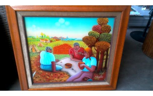 PEINTURE DESSUS GLACE DEDICACE