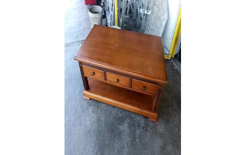 TABLE BASSE 3 TIROIRS PIN