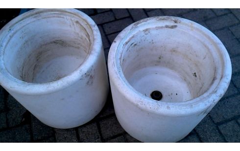 BLOEMPOT WIT PVC PER STUK