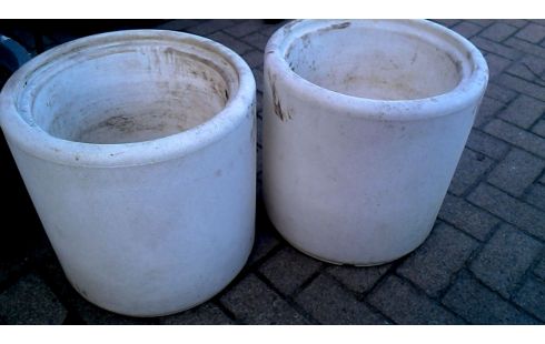 BLOEMPOT WIT PVC PER STUK