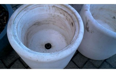 BLOEMPOT WIT PVC PER STUK