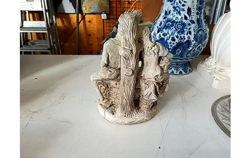 BLOEMPOT KOPPEL ROMANTISCH TAFEREEL, IN STEEN