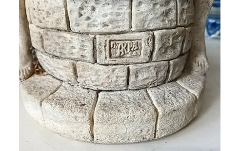 BLOEMPOT KOPPEL ROMANTISCH TAFEREEL, IN STEEN