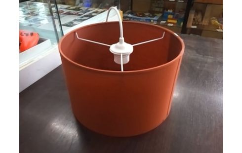 SUSPENSION TISSU COULEUR BRIQUE