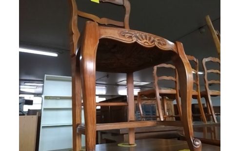 LOT DE 4 CHAISES PAILLEES STYLE LOUIS XV