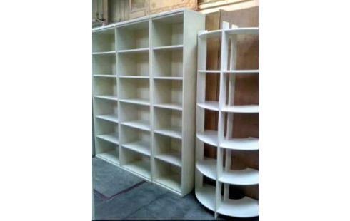 REGAL SCHMAL HOLZ FURNIERT WEIß 6 EBENEN