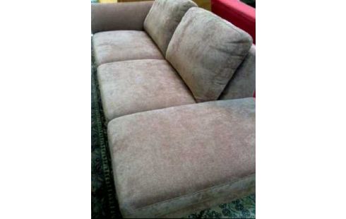 SOFA RECAMIERE 2-KISSEN BRAUN