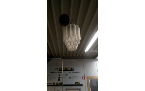HANGLAMP HALLAMP ART DECO MAT GLAS