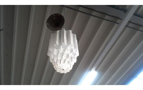 HANGLAMP HALLAMP ART DECO MAT GLAS