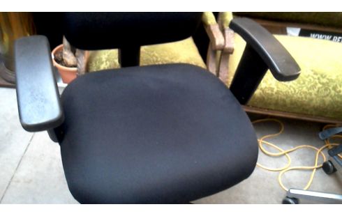 CHAISE DE BUREAU BRANCHE, , MOBILE NOIR TISSU