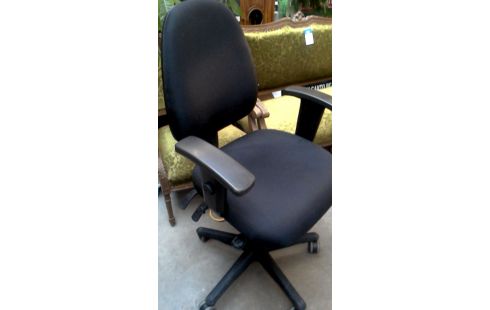 CHAISE DE BUREAU BRANCHE, , MOBILE NOIR TISSU