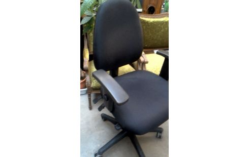 CHAISE DE BUREAU BRANCHE, , MOBILE NOIR TISSU