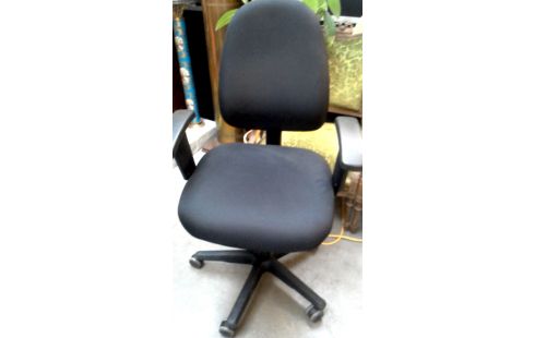 CHAISE DE BUREAU BRANCHE, , MOBILE NOIR TISSU