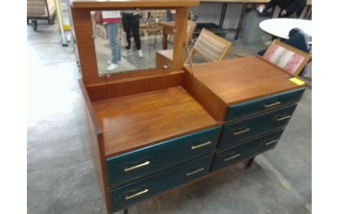 COMMODE VINTAGE COIFFEUSE 5 TIROIRS