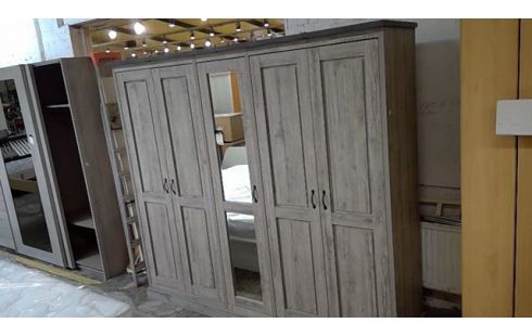 GARDE ROBES MODERNE 5 PORTES (BICOLORE)