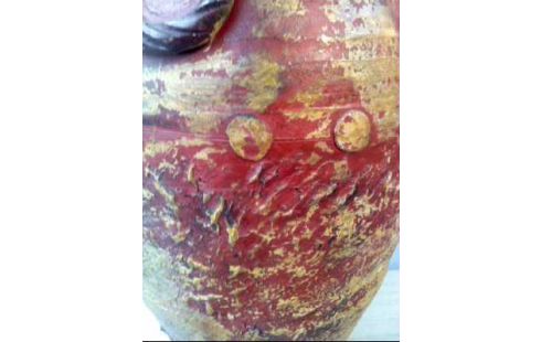 KERAMIKVASE PATINA ROT MINOISCHER STIL