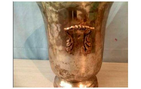 SEKTKÜHLER PATINA SILBERFARBEN 2 HENKEL