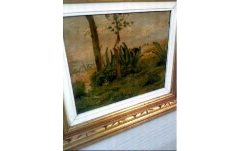 ÖLGEMÄLDE I.R. SIGN. STRAUCHLANDSCHAFT