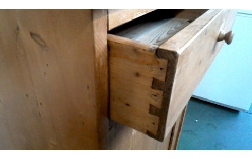 PUPITRE, , ARMOIRE PIN 1 PORTE / 1 TIROIR A ABATTANTS