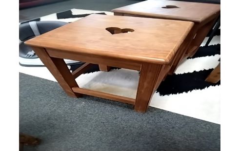 TABOURET PIN COEUR FISURES