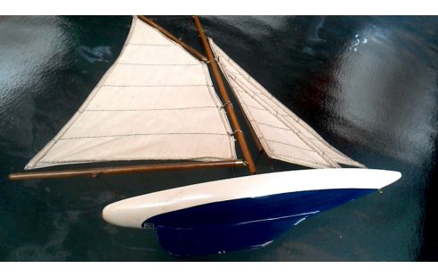 OBJET DECO, , BATEAU BLANCHE BLEUE
