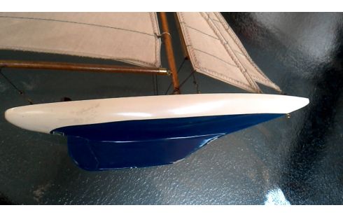OBJET DECO, , BATEAU BLANCHE BLEUE