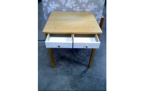 TISCH HOLZ QUADRATISCH 2-SCHUBLADEN