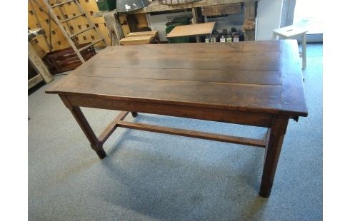 TABLE CHENE 2 TIROIRS