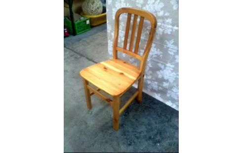 STUHL HOLZ KIEFER MIT RÜCKENLEHNE