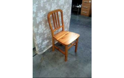 STUHL HOLZ KIEFER MIT RÜCKENLEHNE