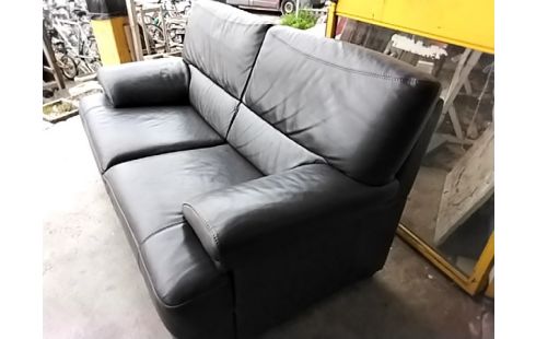 CANAPE CUIR CHOCOLAT 2 PLACES