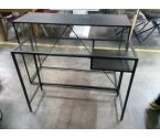 CONSOLE METAL ET VERRE