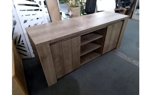 MEUBLE TV HIFI MODERNE 2 PORTES 156X51X65